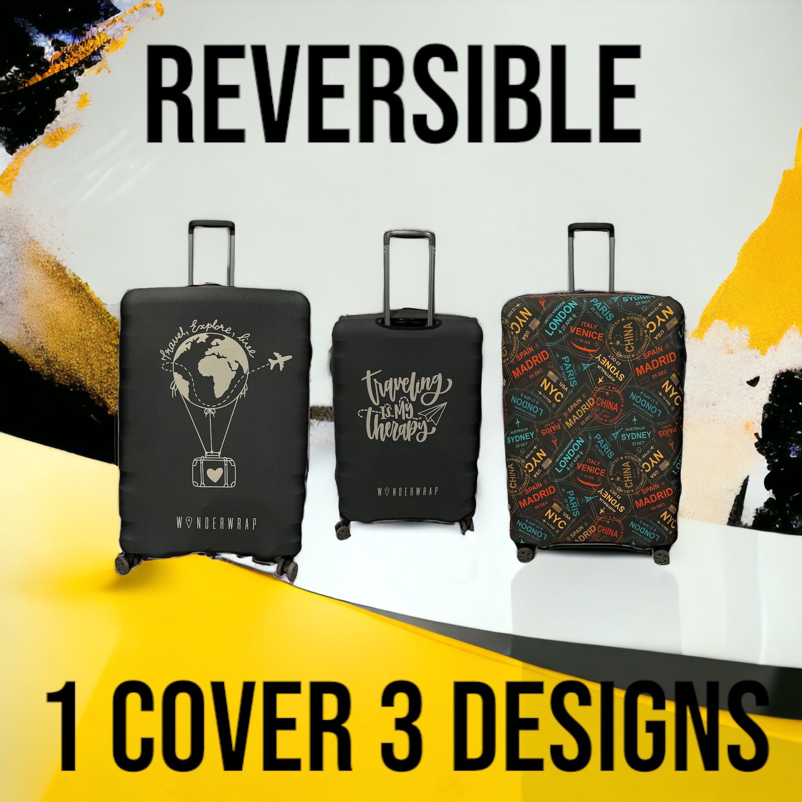 WanderWrap Reversible Luggage Covers & Protectors (D3) - Image 4
